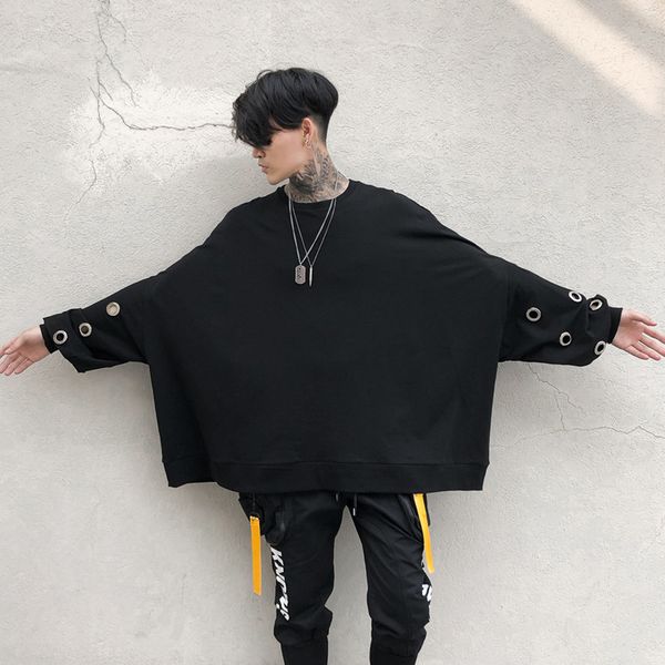 мрачно стильный solid mens batwing рукавом фуфайки hip hop осень мужской thin этап молодёжная punk толстовки streetwear негабаритные, Black
мрачно стильный solid mens batwing рукавом фуфайки hip hop осень мужской thin этап молодёжная punk толстовки streetwear негабаритные, Black