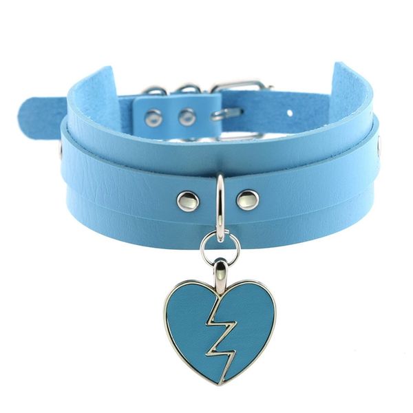 fashion punk rock gothic pu leather heart shape round spike rivet collar choker necklace body jewelry party gifts, Silver
fashion punk rock gothic pu leather heart shape round spike rivet collar choker necklace body jewelry party gifts, Silver
