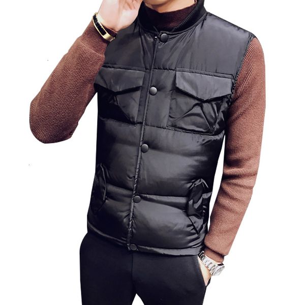 new autumn winter men casual vests solid multiple pockets sleevelesst windproof warm waistcoat men, Black
new autumn winter men casual vests solid multiple pockets sleevelesst windproof warm waistcoat men, Black