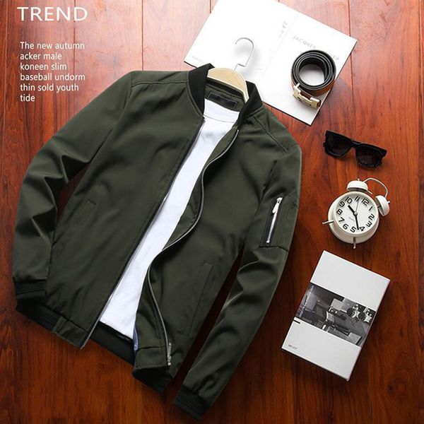 men slim fit softshell zipper down baseball flight bomber coat for spring nfe99, Black;brown
men slim fit softshell zipper down baseball flight bomber coat for spring nfe99, Black;brown