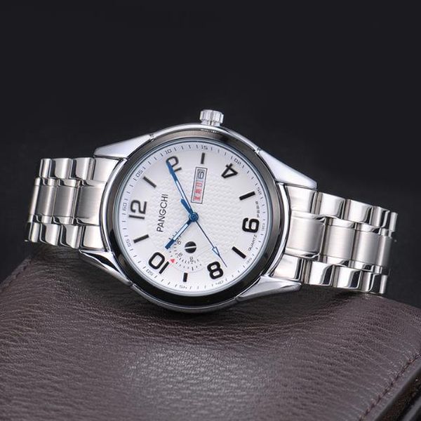 large digital dual calendar solid fine steel band quartz waterproof watch luminous week calendar display stainless steel band folding buckle, Slivery;brown
large digital dual calendar solid fine steel band quartz waterproof watch luminous week calendar display stainless steel band folding buckle, Slivery;brown