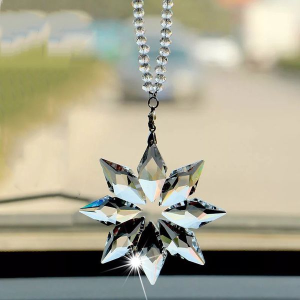 car styling pendant transparent crystal rearview mirror decoration snowflake hanging trim christmas gifts auto accessories
car styling pendant transparent crystal rearview mirror decoration snowflake hanging trim christmas gifts auto accessories