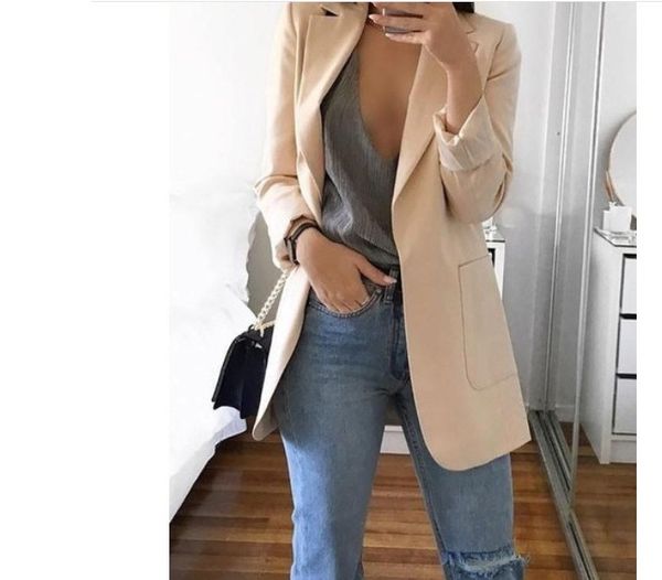 women cardigans long sleeves slim fit turn-down collar female suit coat autumn new women jacket outerwear, Black;brown
women cardigans long sleeves slim fit turn-down collar female suit coat autumn new women jacket outerwear, Black;brown