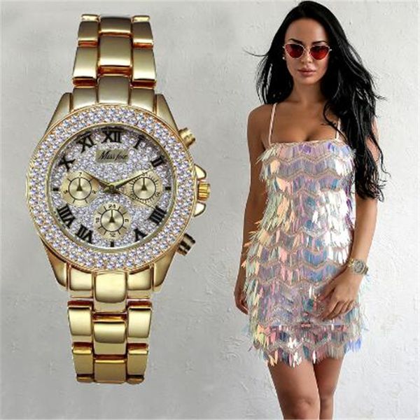 2019 copy chronograph roman numerals 18k gold ladies watches quartz wristwatch gift for women, Slivery;brown
2019 copy chronograph roman numerals 18k gold ladies watches quartz wristwatch gift for women, Slivery;brown