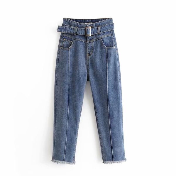 holiday wind 60-6128 european and american fashion wind waist waist belt loose jeans, Blue
holiday wind 60-6128 european and american fashion wind waist waist belt loose jeans, Blue
