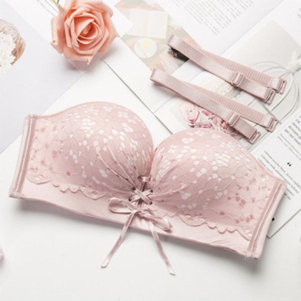 soft visible no steel ring push up women bra convenient buckle comfortable strapless underwear breathable no trace 4 sizes, Red;black
soft visible no steel ring push up women bra convenient buckle comfortable strapless underwear breathable no trace 4 sizes, Red;black