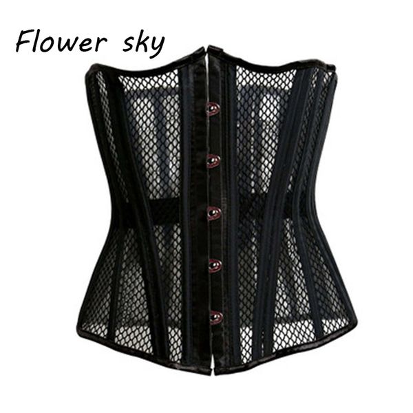 women corselet breathable mesh steel bonen waist trainer underbust waist corset slimming breathable workout corset, Red;black
women corselet breathable mesh steel bonen waist trainer underbust waist corset slimming breathable workout corset, Red;black