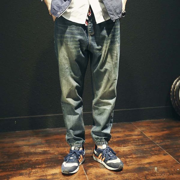 trendy harem jeans men joggers denim pants feet jeans drawstring elastic waist trouser casual loose baggy japan style fashion, Blue
trendy harem jeans men joggers denim pants feet jeans drawstring elastic waist trouser casual loose baggy japan style fashion, Blue