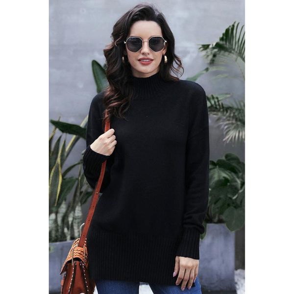 women's winter sweater mid-length slim-fit pure color pullover turtleneck long sleeve sweater hoodie, White;black
women's winter sweater mid-length slim-fit pure color pullover turtleneck long sleeve sweater hoodie, White;black
