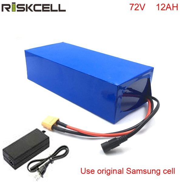 

high c- rate 72v ebike battery pack use 18650 cell 72 volt 12ah rechargeable ebike battery for eletronic bike with charger