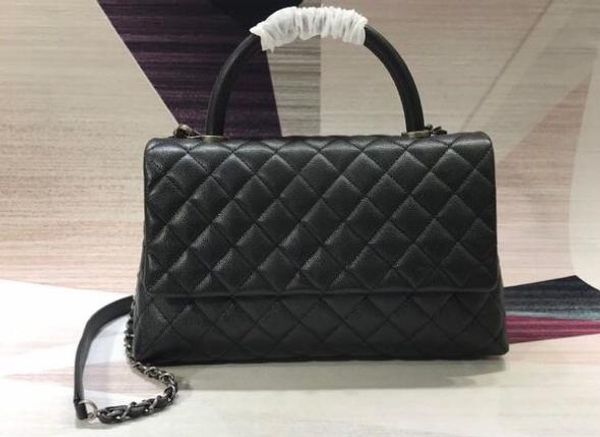 5a 29cm grained calfskin flap bag with caviar handle totes for women with dust bag ing
5a 29cm grained calfskin flap bag with caviar handle totes for women with dust bag ing