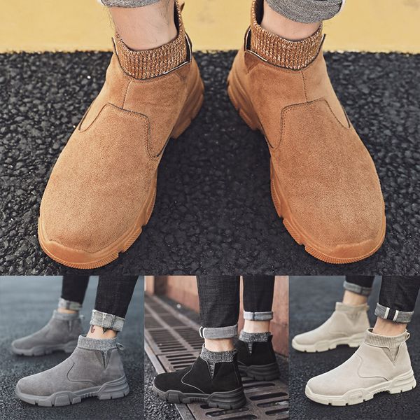 men shoes fashion retro high-suede socks casual leather boots motorcycle boots wear-resistant men ankle skid shoes, Black
men shoes fashion retro high-suede socks casual leather boots motorcycle boots wear-resistant men ankle skid shoes, Black