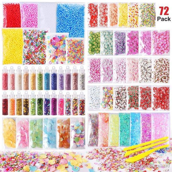 72 pack/set slime stuff charms include floam balls glitter cake flower fruit slices fishbowl beads diy slime party decoration toys
72 pack/set slime stuff charms include floam balls glitter cake flower fruit slices fishbowl beads diy slime party decoration toys