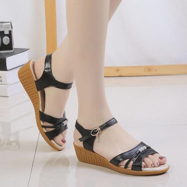 women's wedge sandals fashion ladies elegant design pure color casual sandals with buckles women's summer shoes size for 35-40, Black
women's wedge sandals fashion ladies elegant design pure color casual sandals with buckles women's summer shoes size for 35-40, Black