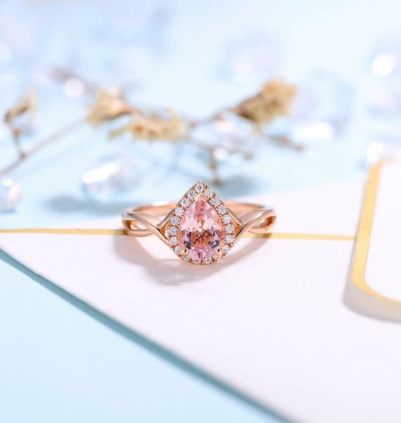 pear cut morganite moissanite halo engagement ring solid 18k rose gold 6*8mm morganite ring for women annivery gift, Golden;silver
pear cut morganite moissanite halo engagement ring solid 18k rose gold 6*8mm morganite ring for women annivery gift, Golden;silver