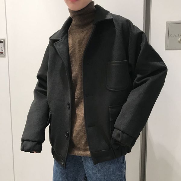 winter shorts woolen coat men's warm fashion solid color casual woolen jacket men streetwear wild korean jacket mens m-5xl, Black
winter shorts woolen coat men's warm fashion solid color casual woolen jacket men streetwear wild korean jacket mens m-5xl, Black