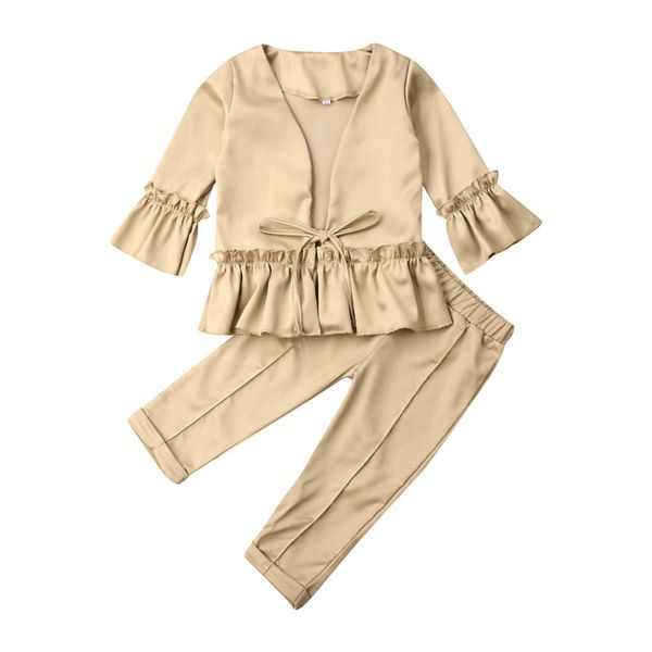 2-7y fashion child toddler kids girls clothes sets solid flare sleeve jacket pants set elegant sweet autumn party outfits, White
2-7y fashion child toddler kids girls clothes sets solid flare sleeve jacket pants set elegant sweet autumn party outfits, White