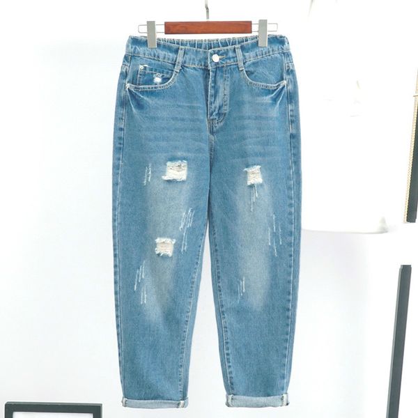 spring summer high waist woman jeans femme ladies jeans casual ripped hole washed denim pants trousers for women plus size 5xl, Blue
spring summer high waist woman jeans femme ladies jeans casual ripped hole washed denim pants trousers for women plus size 5xl, Blue