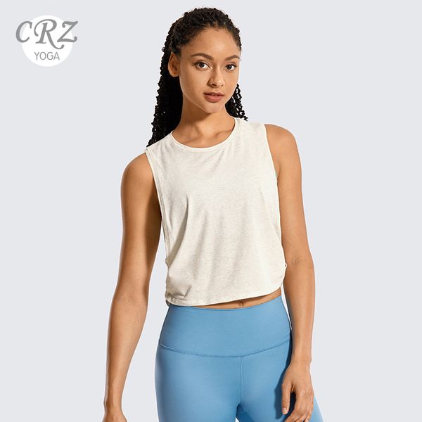 yoga outfits crz women's pima cotton workout tank crop sports shirt sleeveless running, White;red
yoga outfits crz women's pima cotton workout tank crop sports shirt sleeveless running, White;red