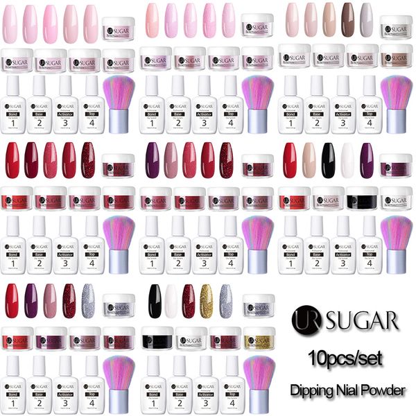 nail glitter ur sugar 10pcs 5ml acrylic dipping powder set slip solution dip soak off base coat activator brush, Silver;gold
nail glitter ur sugar 10pcs 5ml acrylic dipping powder set slip solution dip soak off base coat activator brush, Silver;gold