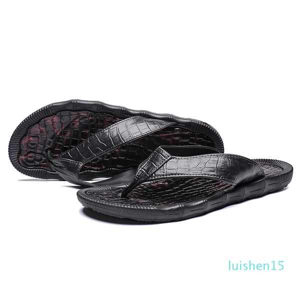 yeinshaars slippers men shoes leather summer flip flops men breathable crocodile casual slipper for beach sandals l15, Black
yeinshaars slippers men shoes leather summer flip flops men breathable crocodile casual slipper for beach sandals l15, Black