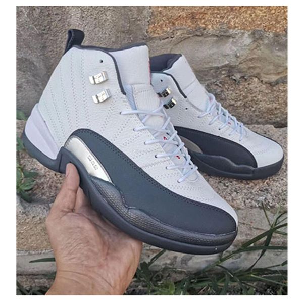 reverse taxi 12s men basketball shoes 12 white dark grey gym mens sports sneakers with box 130690-160
reverse taxi 12s men basketball shoes 12 white dark grey gym mens sports sneakers with box 130690-160