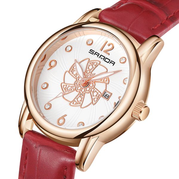 sanda women casual watch quartz watches waterproof leather strap p223, Slivery;brown
sanda women casual watch quartz watches waterproof leather strap p223, Slivery;brown