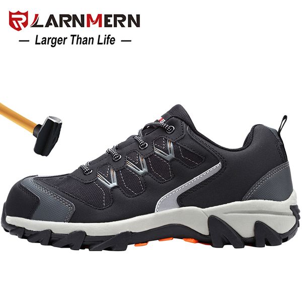 larnmern men's work safety shoes steel toe cap outdoor sneaker boots breathable safety protection footwear with reflective, Black
larnmern men's work safety shoes steel toe cap outdoor sneaker boots breathable safety protection footwear with reflective, Black
