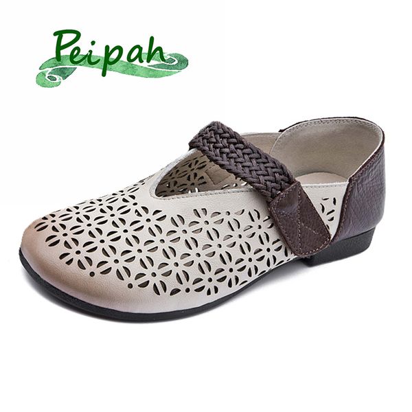 peipah shallow hollow out genuine leather shoes woman hook&loop ballet flats female mixed colors casual footwear ladies shoes, Black
peipah shallow hollow out genuine leather shoes woman hook&loop ballet flats female mixed colors casual footwear ladies shoes, Black