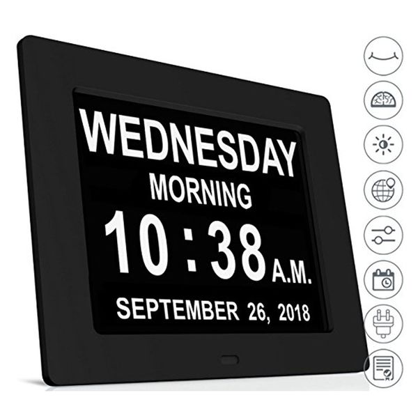 8" digital alarm clock extra large non-abbreviated day clock date time display table clocks for seniors memory loss people
8" digital alarm clock extra large non-abbreviated day clock date time display table clocks for seniors memory loss people