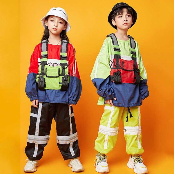 2020 children's hip hop suit boys' loose street dance wear jazz dance performance stage hip hop baby girls' clothing, Black;red
2020 children's hip hop suit boys' loose street dance wear jazz dance performance stage hip hop baby girls' clothing, Black;red