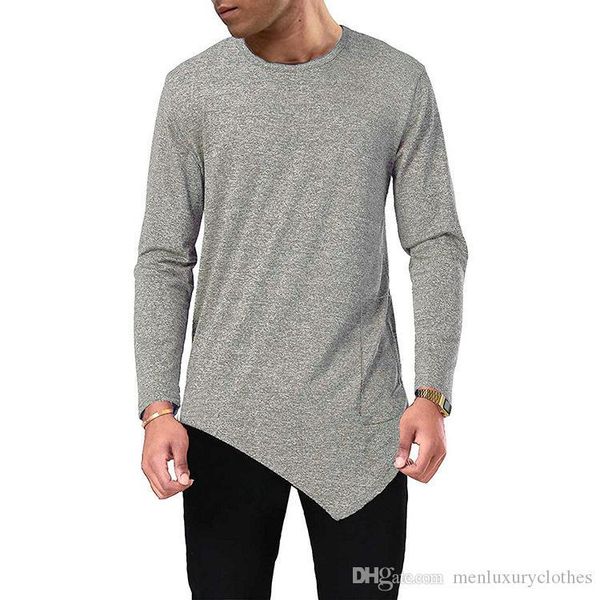 mens designer irregular t-shirt autumn spring fashion o-neck tees long sleeved basic, White;black
mens designer irregular t-shirt autumn spring fashion o-neck tees long sleeved basic, White;black