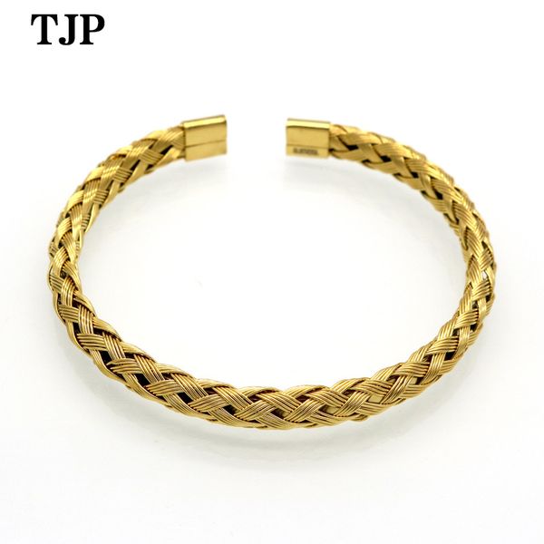 2019 fashion personality bracelet titanium steel jewelry twist wire open bracelet four color simple hundred matching accessories, Black
2019 fashion personality bracelet titanium steel jewelry twist wire open bracelet four color simple hundred matching accessories, Black