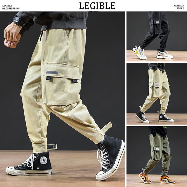 legible spring autumn solid cargo pants mens pockets joggers mens hiphop casual loose pants male japanese sweatpants men, Black
legible spring autumn solid cargo pants mens pockets joggers mens hiphop casual loose pants male japanese sweatpants men, Black