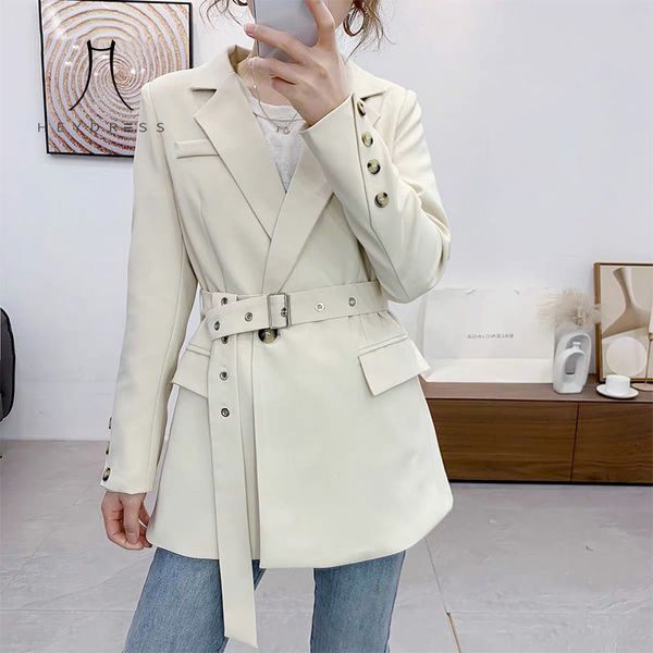 women's suits & blazers heydress women sashes blazer coat vintage female suit jacket elegant office lady work style outerwear femme spr, White;black
women's suits & blazers heydress women sashes blazer coat vintage female suit jacket elegant office lady work style outerwear femme spr, White;black