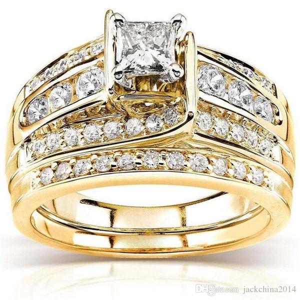 size 6-10 vintage jewelry 925 sterling silver&gold fill princess cut white z cz diamond promise women wedding bridal ring for lovers, Slivery;golden
size 6-10 vintage jewelry 925 sterling silver&gold fill princess cut white z cz diamond promise women wedding bridal ring for lovers, Slivery;golden