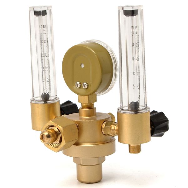 Freeshipping Argon CO2 Gauge Pressure Regulator Mig Tig Flow Meter Control Valve Welding Gas Double Tube Bubble Counter Aquarium Flowmeter