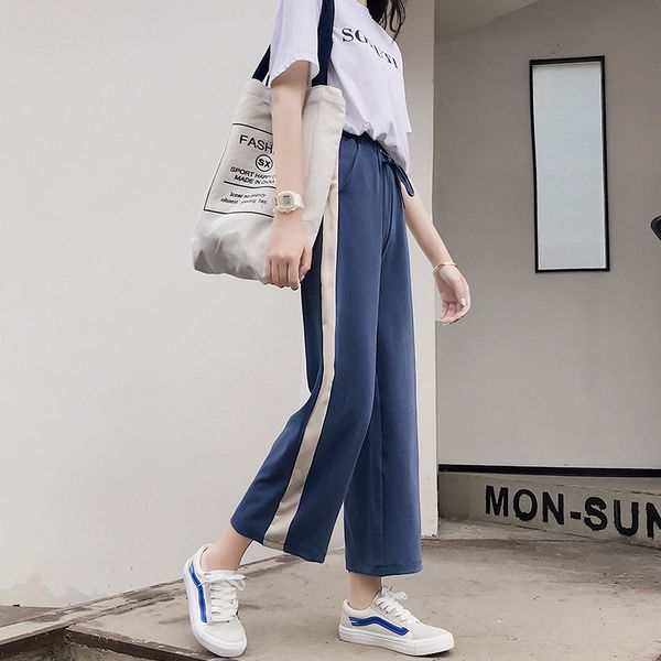 casual pants fitness women sportswear tracksuit bottoms loose trousers blue gyms jogger pants high waist wide leg, Black;white
casual pants fitness women sportswear tracksuit bottoms loose trousers blue gyms jogger pants high waist wide leg, Black;white