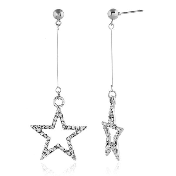 european and american simple new long hollow pentagonal star earrings sweet star sparkling water drill earrings, Golden
european and american simple new long hollow pentagonal star earrings sweet star sparkling water drill earrings, Golden