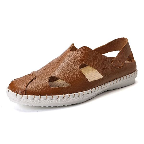 summer men beach sandals men's fashion hollowed genuine leather sandals breathable men's shoes man casual shoes, Black
summer men beach sandals men's fashion hollowed genuine leather sandals breathable men's shoes man casual shoes, Black