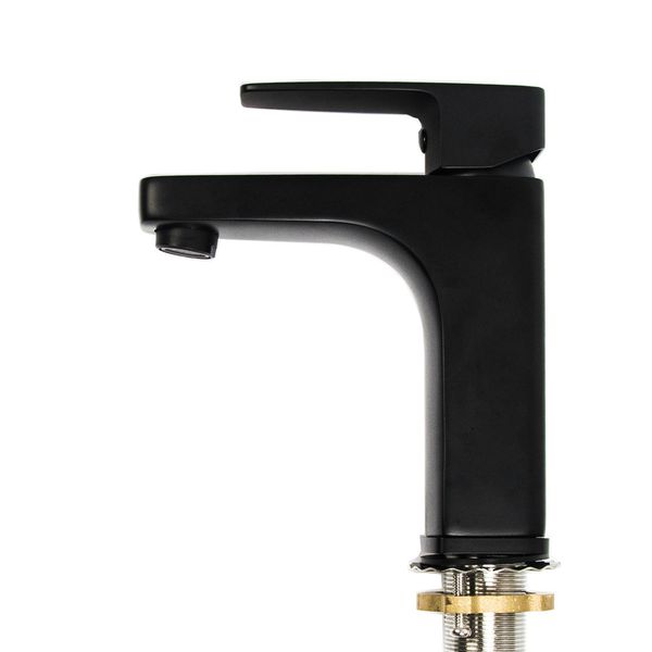 

High Quality Black Bathroom Faucet Brass Material Black Color Electroplate Fashion Design Deck Mounted Basin Water Mixer