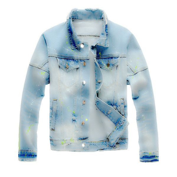 mens amiri jeans мода дизайнер slim-подходят мужские рваные окрашенные джинсовые куртки arj6 печатных уличный стиль проблемные мотоцикл байк, Black;brown 
mens amiri jeans мода дизайнер slim-подходят мужские рваные окрашенные джинсовые куртки arj6 печатных уличный стиль проблемные мотоцикл байк, Black;brown