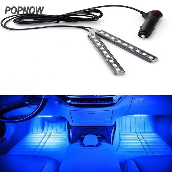 2 strip 9-led lights for auto car interior lighting atmosphere lamp blue beam footwell floor decor strip lamp #6678
2 strip 9-led lights for auto car interior lighting atmosphere lamp blue beam footwell floor decor strip lamp #6678