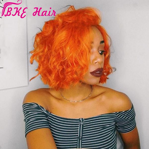 new orange wig lace front bob wigs loose wave simulation human hair short wigs with babyhair synthetic pre plucked, Black
new orange wig lace front bob wigs loose wave simulation human hair short wigs with babyhair synthetic pre plucked, Black