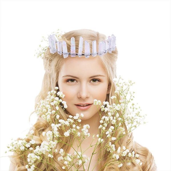 new raw crystal hairbands handmade crown tiara headbands angel crown hair jewelry for women white, Golden;white 
new raw crystal hairbands handmade crown tiara headbands angel crown hair jewelry for women white, Golden;white