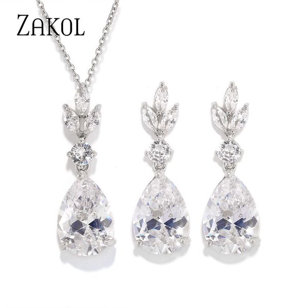 zakol women wedding bride fashion jewelry earring pendant necklace jewelry set fssp3201, Silver
zakol women wedding bride fashion jewelry earring pendant necklace jewelry set fssp3201, Silver