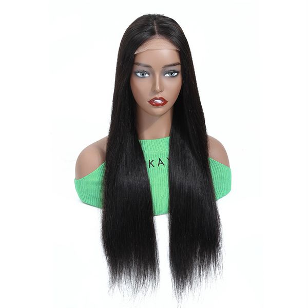 straight lace closure human hair wig 4*4 remy 26 inch glueless pre plucked with baby hair natural hairline, Black
straight lace closure human hair wig 4*4 remy 26 inch glueless pre plucked with baby hair natural hairline, Black