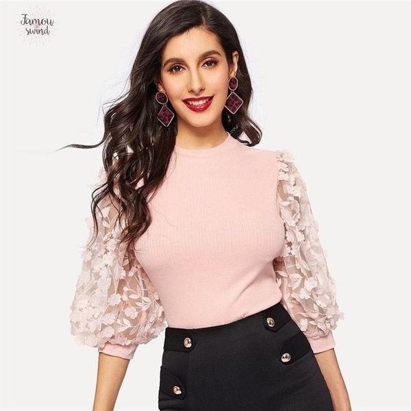 pink lady элегантный бишоп рукавом кружева цветочные аппликациями rib knit tee женщины весна повседневный high tops fashion street, White
pink lady элегантный бишоп рукавом кружева цветочные аппликациями rib knit tee женщины весна повседневный high tops fashion street, White