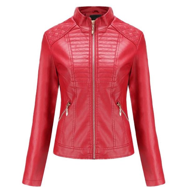 pu faux leather jacket women autumn winter motorcycle jackets zipper basic coat mandarin collar biker jacket 5 color outerwear, Black
pu faux leather jacket women autumn winter motorcycle jackets zipper basic coat mandarin collar biker jacket 5 color outerwear, Black