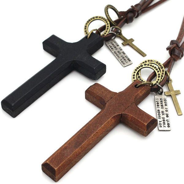 vintage black brown cross pendant necklace for men woman wood crucifix prayer christian religious necklaces male jewelry gifts, Silver
vintage black brown cross pendant necklace for men woman wood crucifix prayer christian religious necklaces male jewelry gifts, Silver